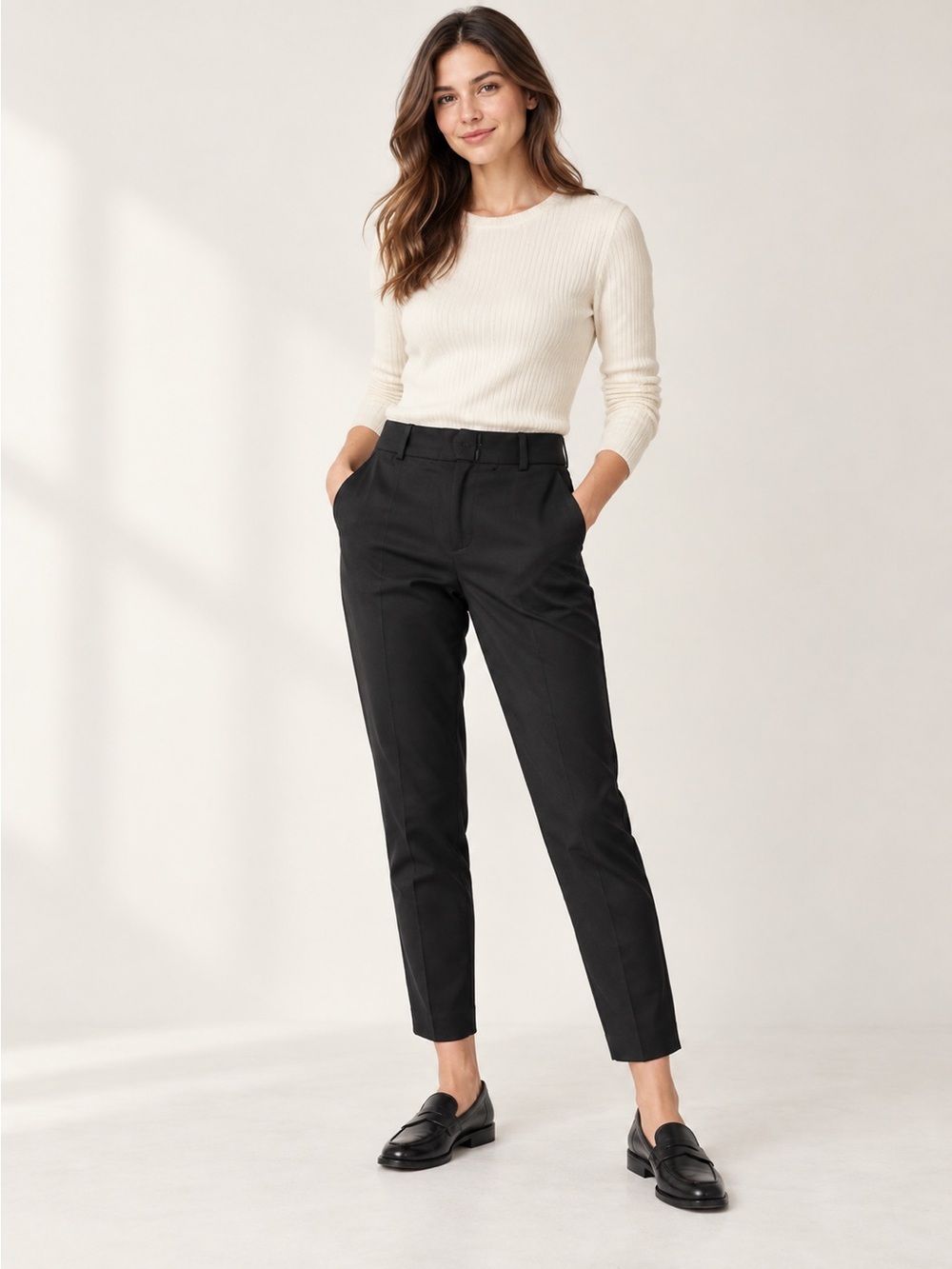 J Crew Classic Black Tailored Women's Trousers size 10